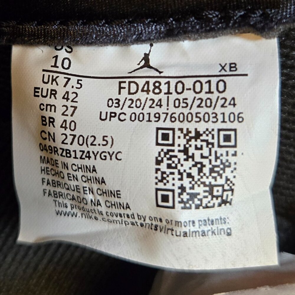 Air Jordan 1 Retro High OG Satin Shadow Women Sz 10 Black Medium Grey FD4810010 - Picture 11 of 11
